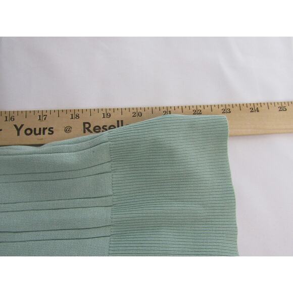 Worthington Sweater Green Cardigan Womens sz M Silk Boho Cottagecore Whimsical - Picture 6 of 6